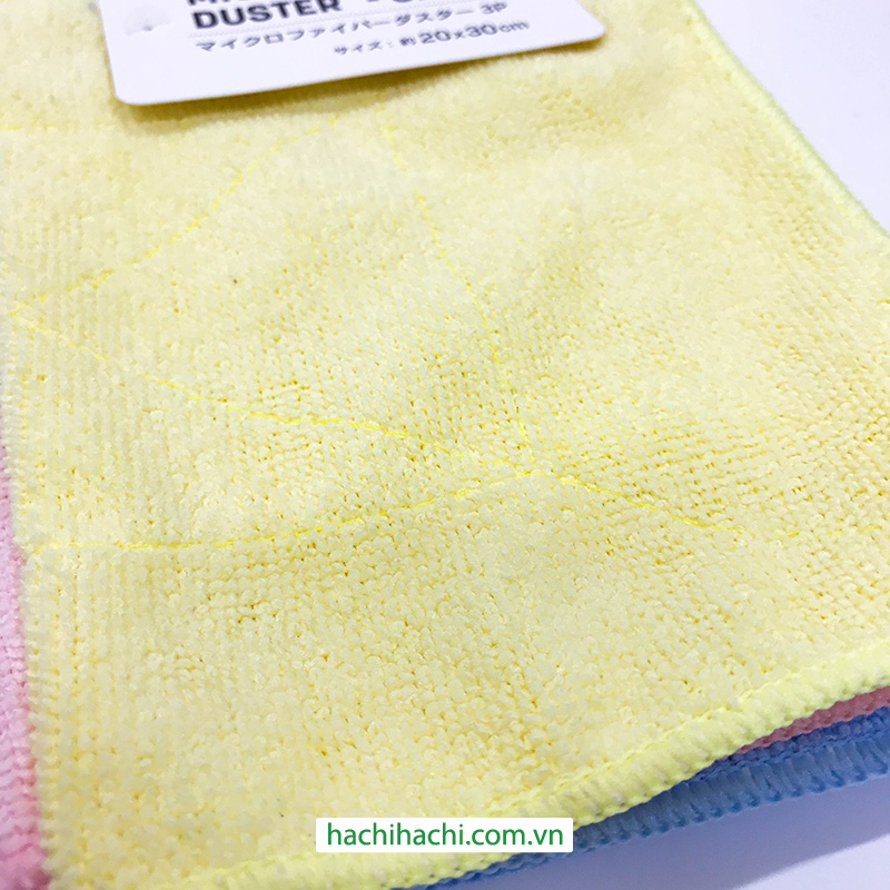 Khăn lau microfiber đa năng 20x30cm 3 cái thương hiệu 