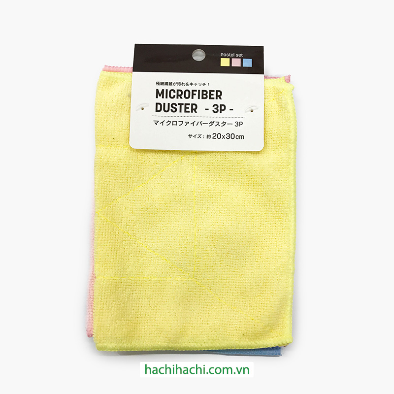 Khăn lau microfiber đa năng 20x30cm 3 cái