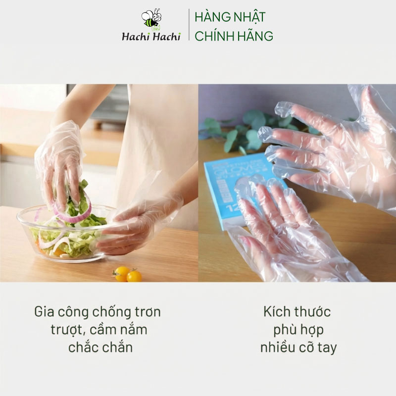Bao tay dùng 1 lần 120 cái size M thương hiệu 