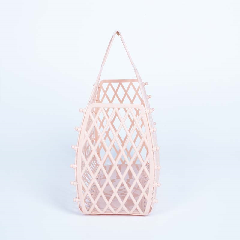 Giỏ nhựa gấp gọn 26x23cm (Hồng) thương hiệu 