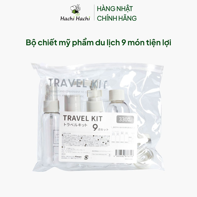 Bộ chiết mỹ phẩm du lịch 9 món tiện lợi thương hiệu 