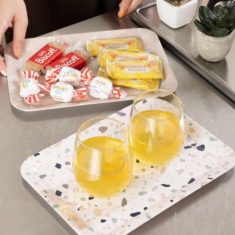 Khay nhựa chữ nhật 18x25cm (Nhiều mẫu) thương hiệu 