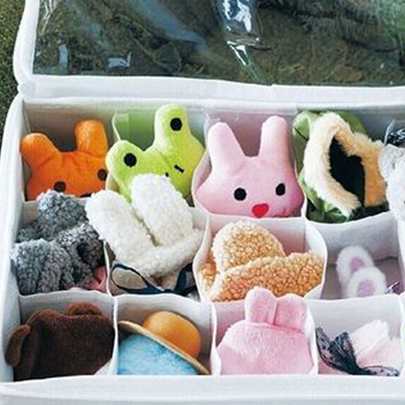 Hộp vải đựng đồ gấp gọn chia ngăn 18 ngăn 39x26cm thương hiệu 