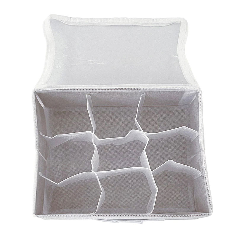 Hộp vải đựng đồ gấp gọn chia ngăn 9 ngăn 26x20cm thương hiệu 