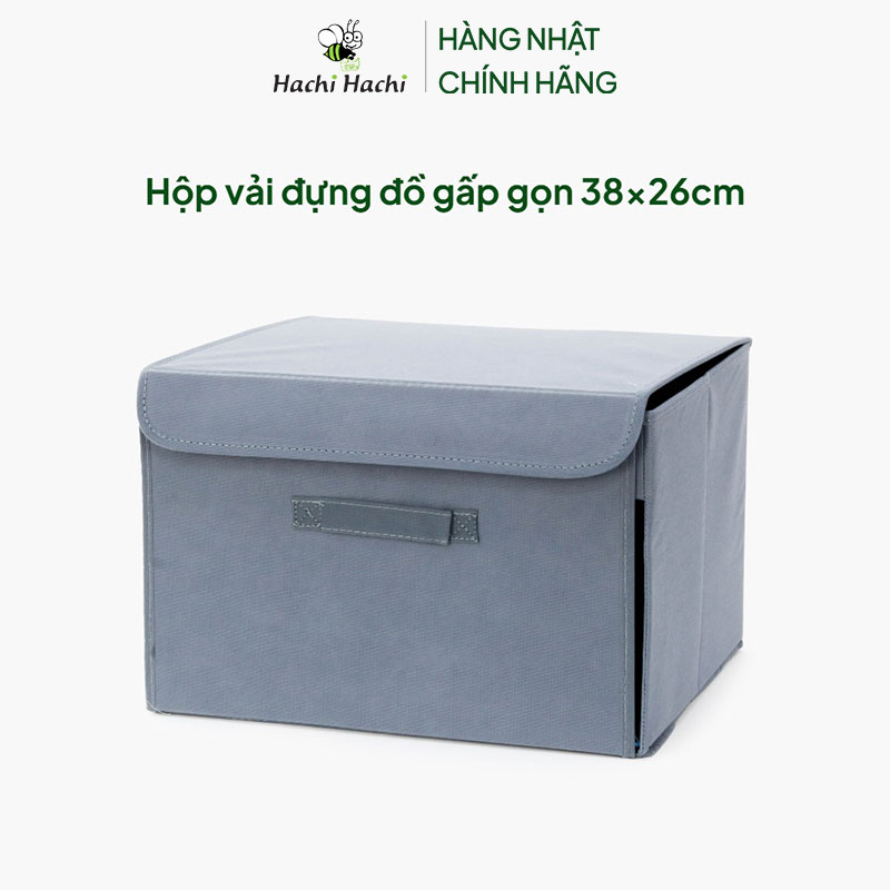 Hộp vải đựng đồ gấp gọn 38x26cm thương hiệu 