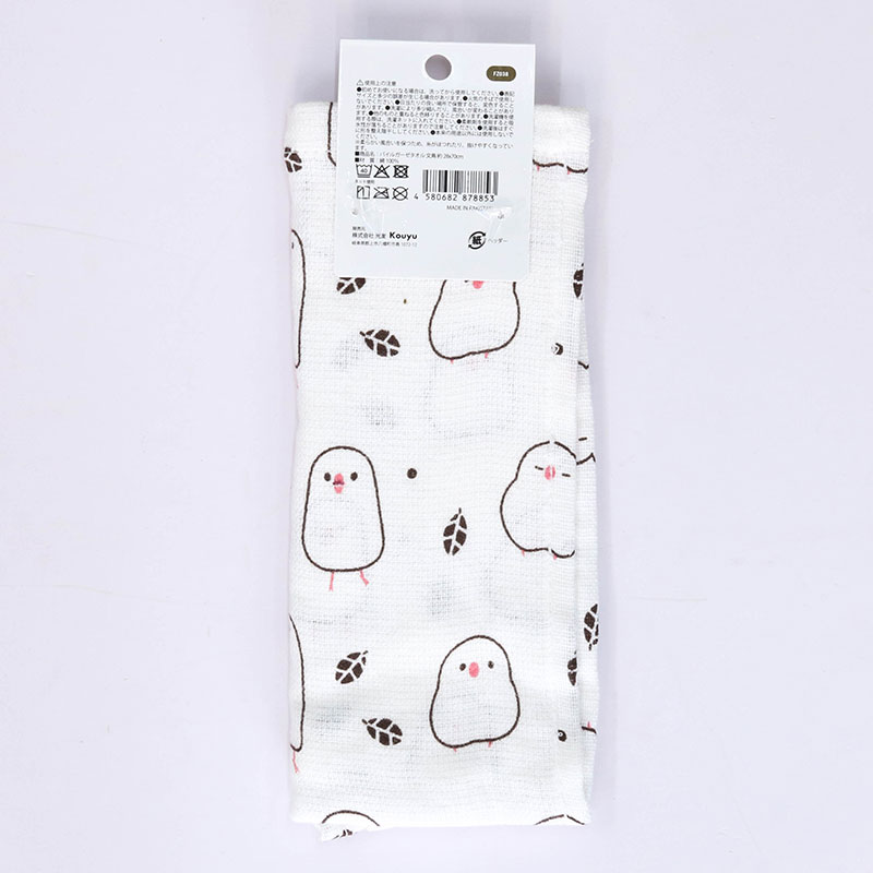 Khăn vải cotton mềm mại hình chim Shimaenaga 28x70cm thương hiệu 
