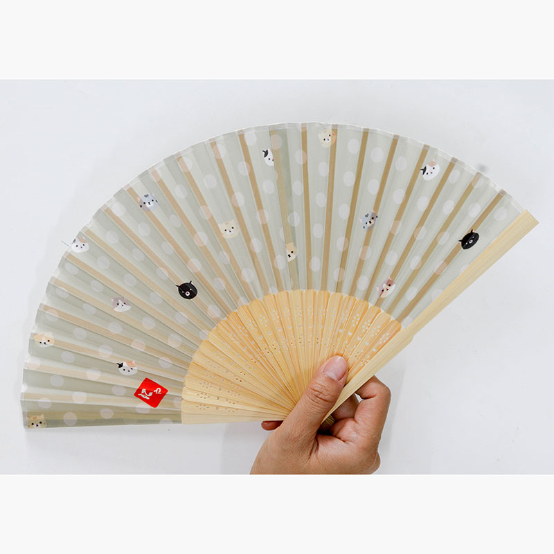 Quạt xếp 21cm hình Mèo thương hiệu 