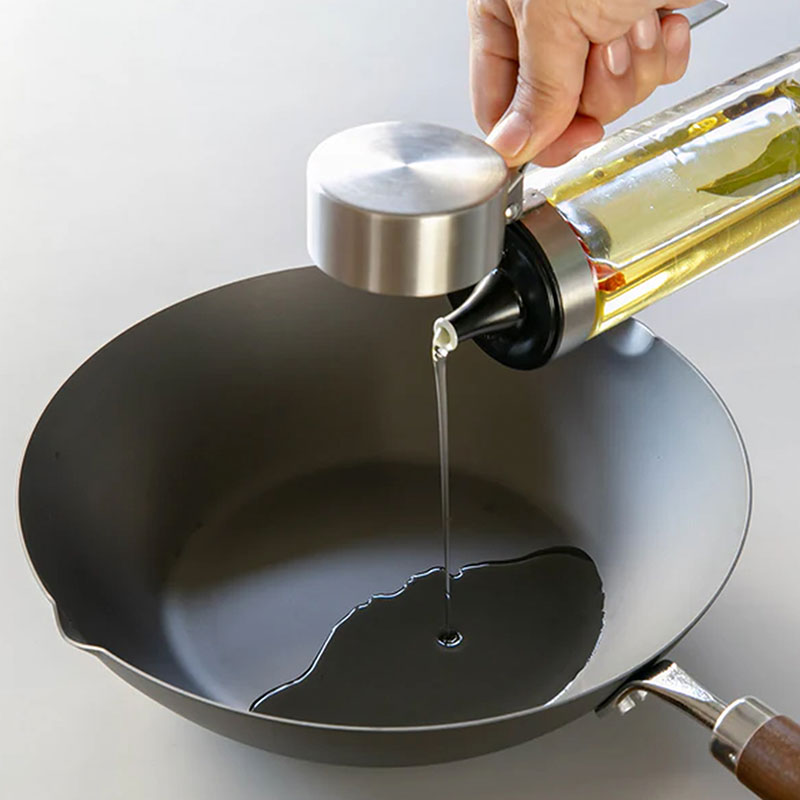 Chảo sắt Nhật Bản cao cấp Kou Tetsu chống gỉ sét 28cm Sâu lòng, dùng được bếp từ thương hiệu 
