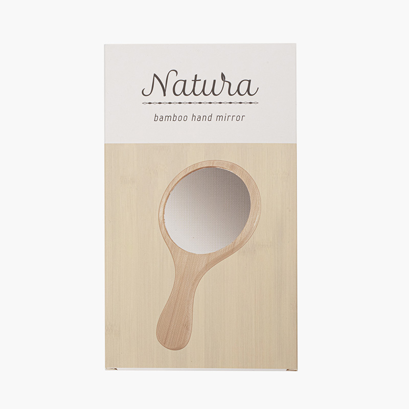 Gương soi cầm tay bằng gỗ Natura 11x20cm