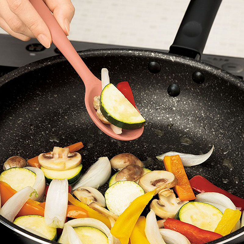 Bộ sạn, muỗng, phới silicone chịu nhiệt Recetta 3 cái 20.5-21.5cm thương hiệu LOMAN