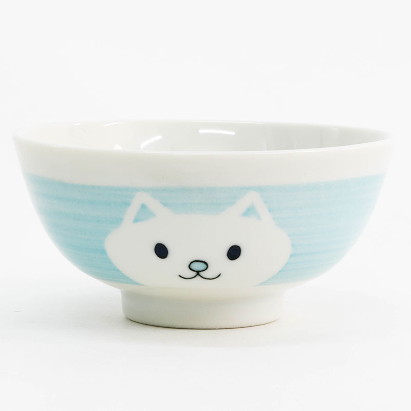 Chén bát sứ Nhật Bản, chén bát ăn cơm 10.5cm (Mèo con), dùng được lò vi sóng thương hiệu 