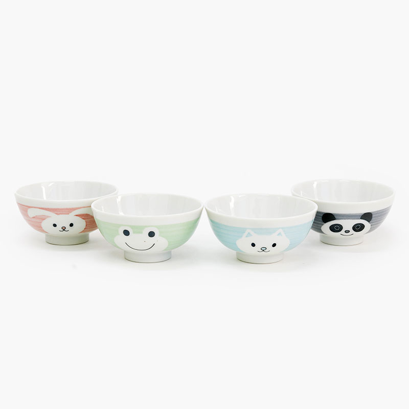 Chén bát sứ Nhật Bản, chén bát ăn cơm 10.5cm (Mèo con), dùng được lò vi sóng thương hiệu 