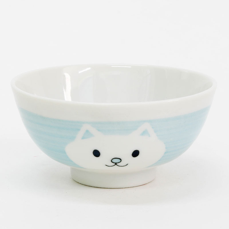 Chén bát sứ Nhật Bản, chén bát ăn cơm 10.5cm (Mèo con), dùng được lò vi sóng