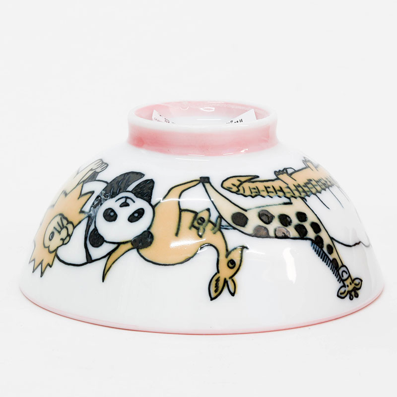 Chén bát sứ Nhật Bản, chén bát ăn cơm 11cm (Safari hồng), dùng được lò vi sóng thương hiệu 