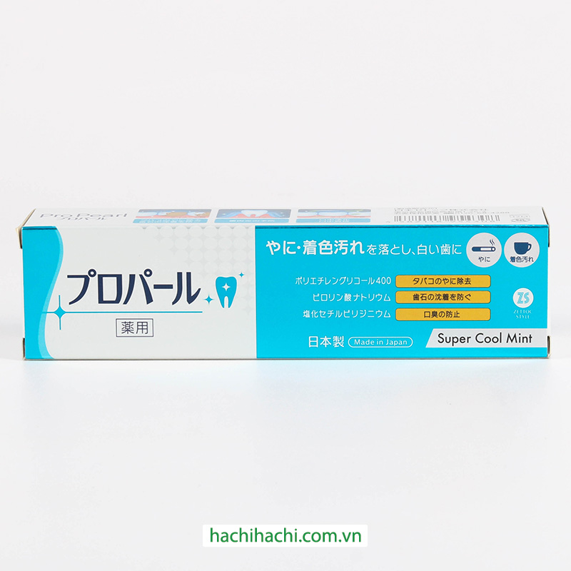 Kem đánh răng Zettoc cho người hút thuốc lá vị bạc hà 100g thương hiệu NIPPON ZETTOC