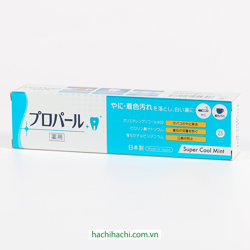 Kem đánh răng Zettoc cho người hút thuốc lá vị bạc hà 100g thương hiệu NIPPON ZETTOC