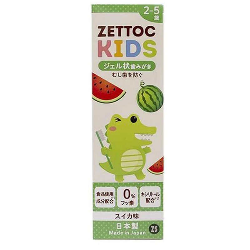 Kem đánh răng trẻ em hương dưa hấu Zettoc Kids 70g (Bé từ 2~5 tuổi) thương hiệu NIPPON ZETTOC