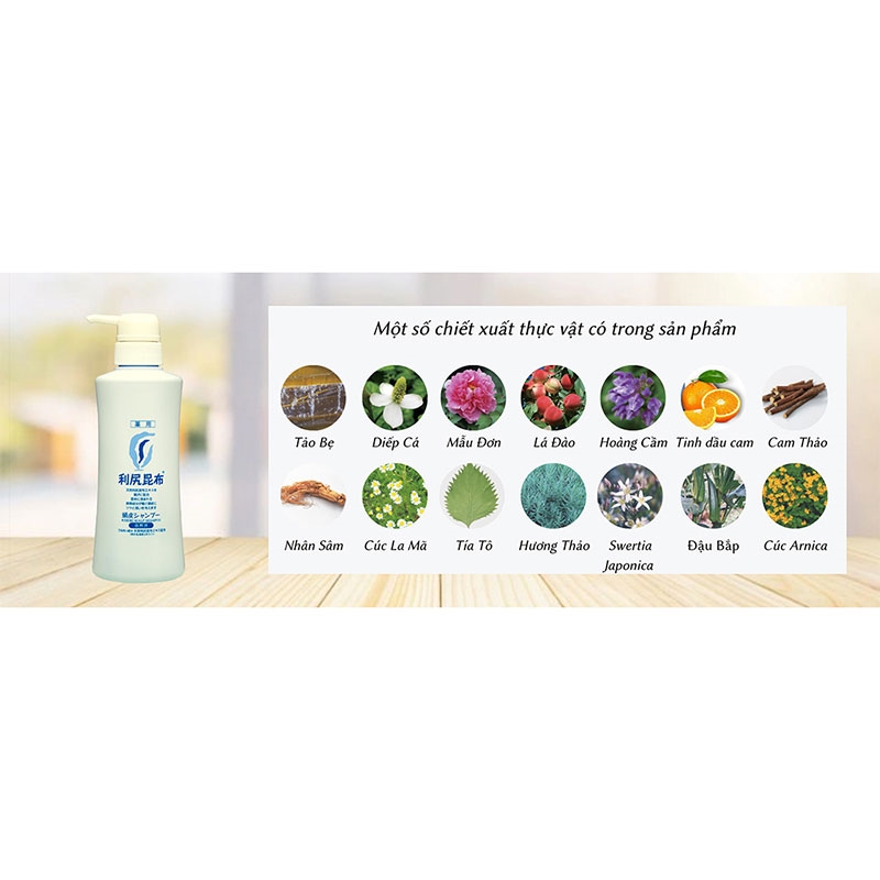 Dầu gội trị gàu ngứa Rishiri 400ml thương hiệu 