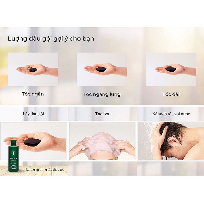 Dầu gội bổ sung màu phủ bạc Rishiri 200ml (Nâu tự nhiên) thương hiệu 