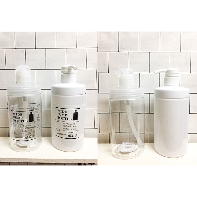 Bình nhựa vòi bơm 600ml Màu trong suốt thương hiệu CREA