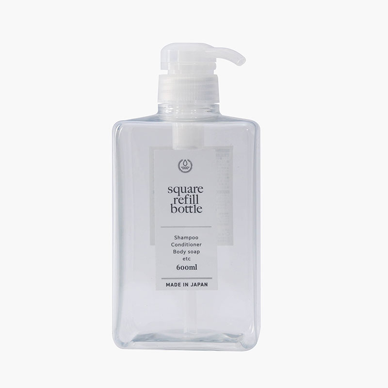 Bình nhựa vòi bơm 600ml (Trong suốt)