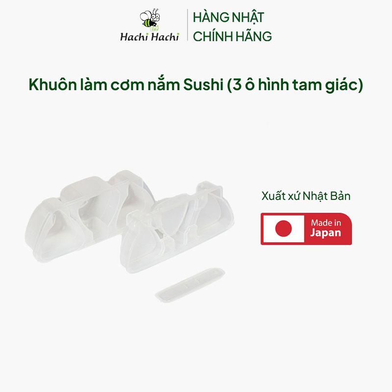 Khuôn làm cơm nắm Sushi (3 ô hình tam giác) thương hiệu CREA