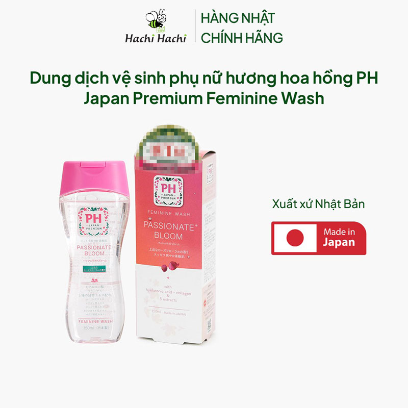 Dung dịch vệ sinh phụ nữ Nhật Bản hương hoa hồng PH Japan Premium Feminine Wash thương hiệu 