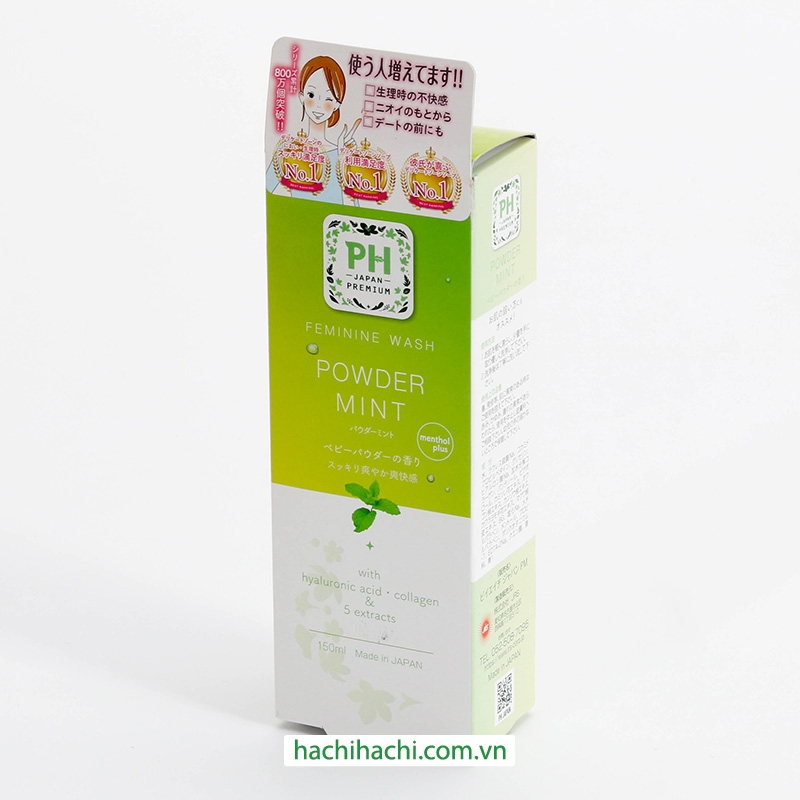 Dung dịch vệ sinh phụ nữ PH Japan hương phấn baby 150ml (xanh lá) thương hiệu 