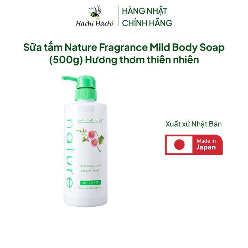 Sữa tắm Nhật Bản Nature Fragrance Mild Body Soap (500g) Hương thơm thiên nhiên  thương hiệu LIBRE