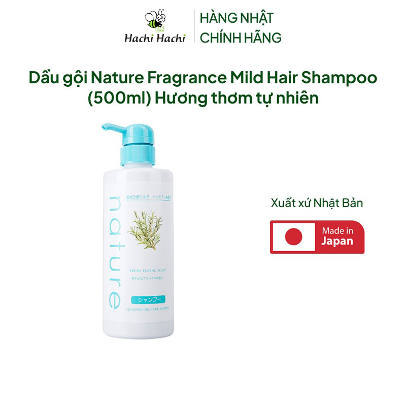 Dầu gội Nhật Bản Nature Fragrance Mild Hair Shampoo (500ml) (Hương thơm tự nhiên) thương hiệu LIBRE