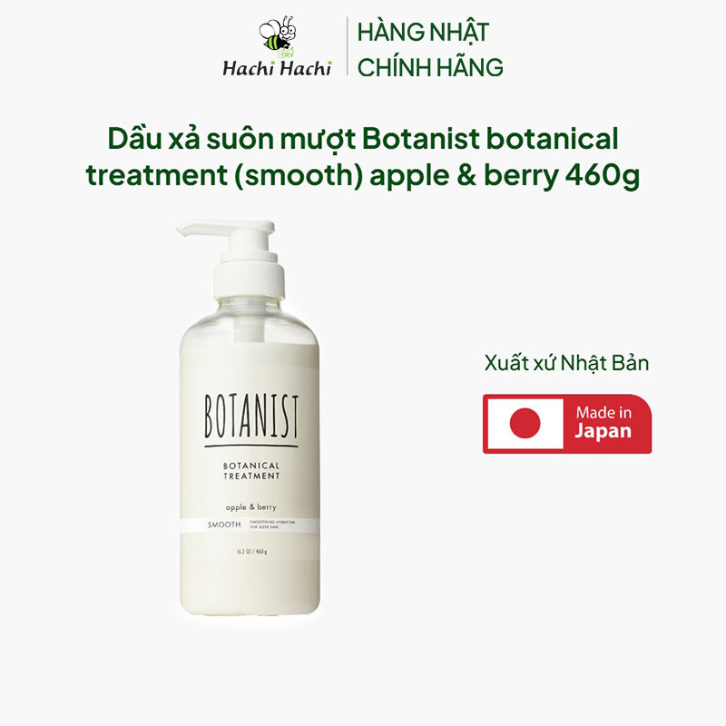 Dầu xả suôn mượt Botanist botanical treatment (smooth) apple & berry 460g thương hiệu 