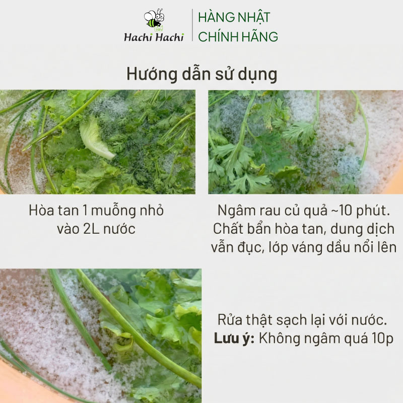 Bột rửa rau quả từ vỏ sò điệp Nhật Bản 300g, 100% thành phần thiên nhiên thương hiệu FURUSATO BUSSAN