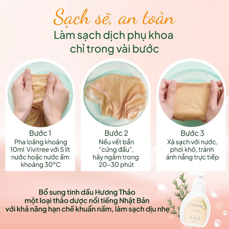 Nước giặt đồ lót Vivi Tree Rocket 230ml Chống khuẩn khử mùi (Hương thảo) - Túi refill thương hiệu ROCKET SOAP