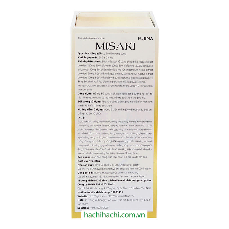 TPBVSK: Viên uống tăng nội tiết tố nữ Misaki 60 viên thương hiệu FUJINA