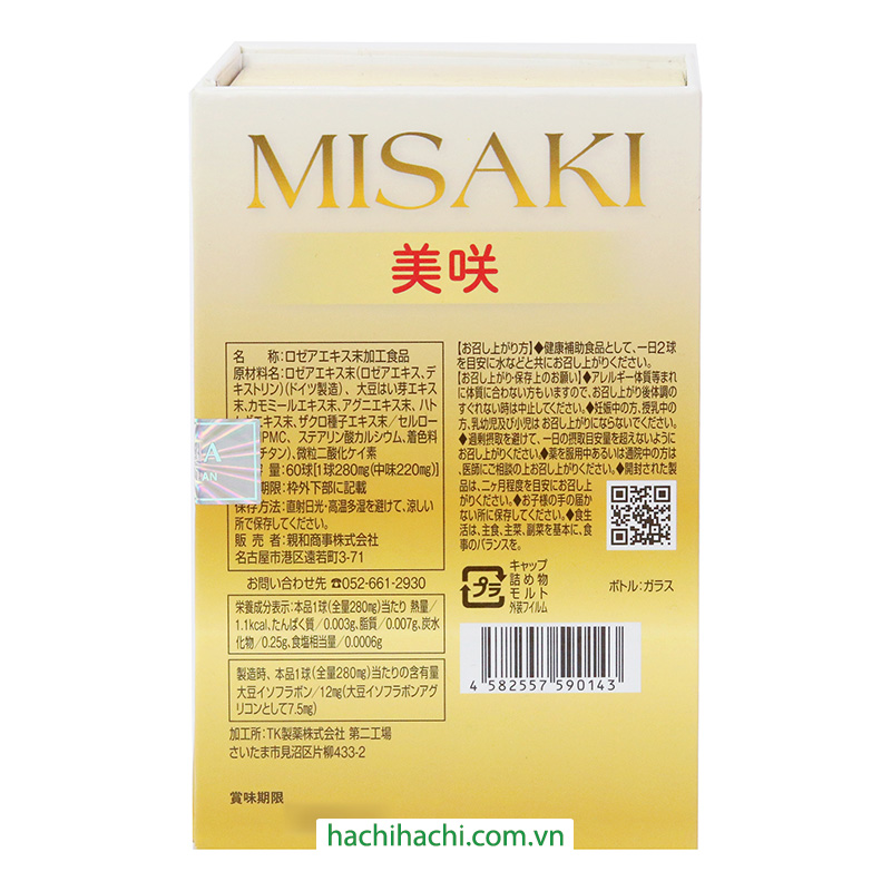 TPBVSK: Viên uống tăng nội tiết tố nữ Misaki 60 viên thương hiệu FUJINA