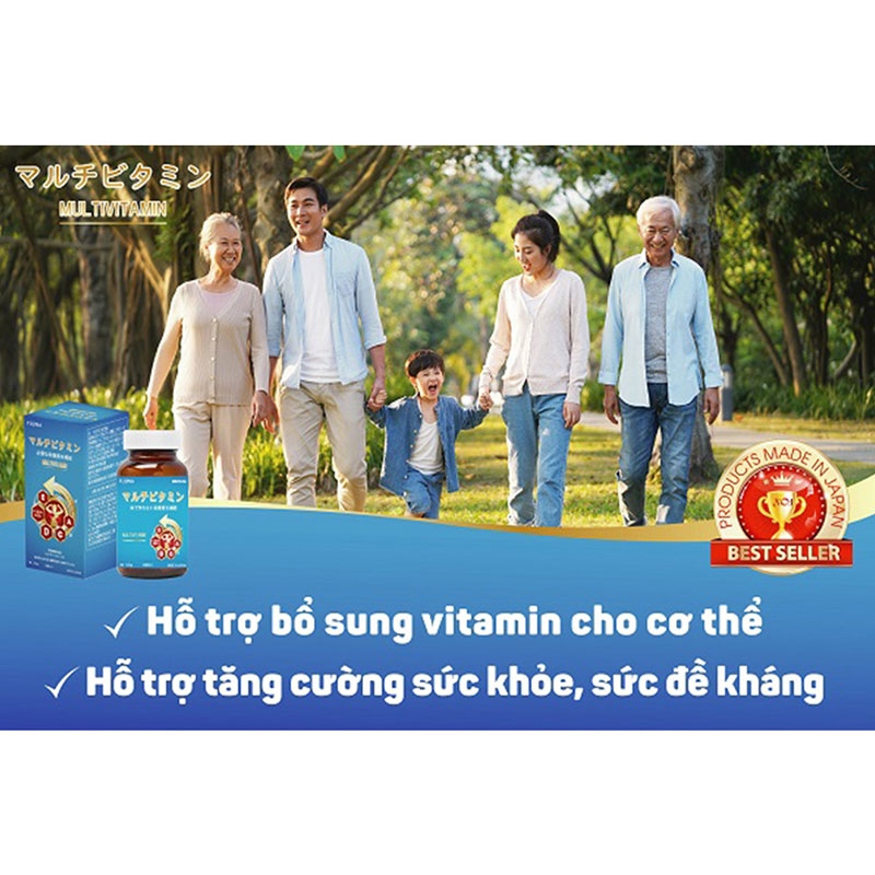 TPBVSK: Viên uống Multivitamin Fujina 30 viên thương hiệu FUJINA