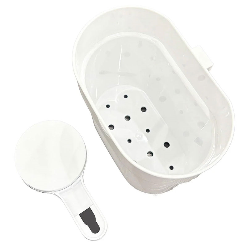 Giá để bàn chải, kem đánh răng có móc dán 13x9cm thương hiệu 