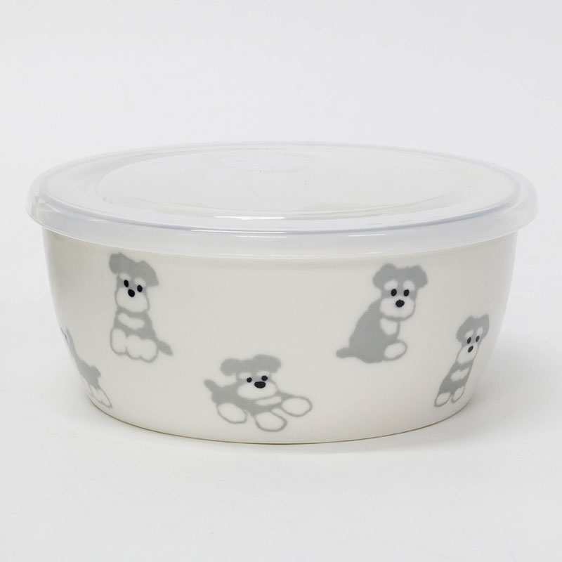 Hộp sứ đựng thức ăn 13.5cm Chú cún con thương hiệu SHINANO