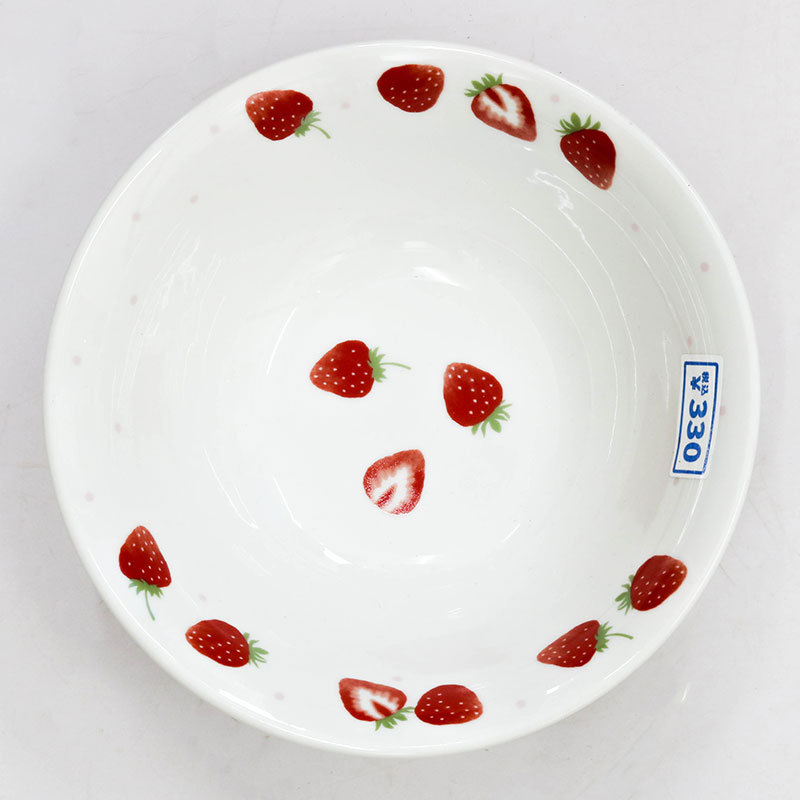 Tô sứ 14.5cm (Hình dâu tây), dùng được lò vi sóng thương hiệu SHINANO