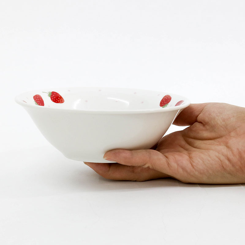 Tô sứ 14.5cm (Hình dâu tây), dùng được lò vi sóng thương hiệu SHINANO