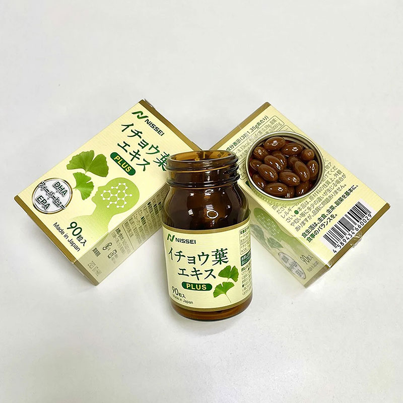 TPBVSK: Viên uống Ginkgo Leaf extract plus Nhật Bản 90 viên, tăng tuần hoàn máu não, giảm đau đầu, ù tai thương hiệu 