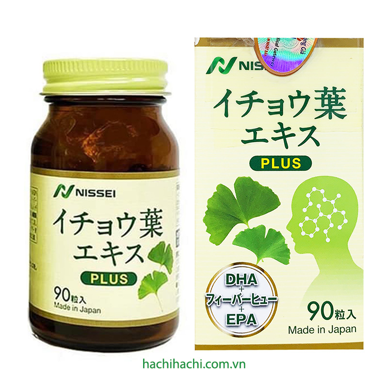 TPBVSK: Viên uống Ginkgo Leaf extract plus Nhật Bản 90 viên, tăng tuần hoàn máu não, giảm đau đầu, ù tai