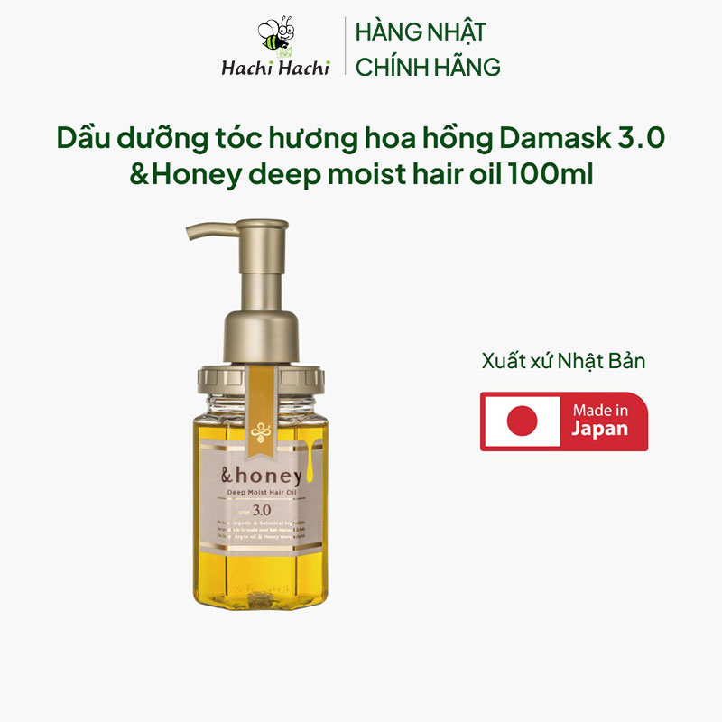 Dầu dưỡng tóc hương hoa hồng Damask 3.0 &Honey deep moist hair oil 100ml thương hiệu 
