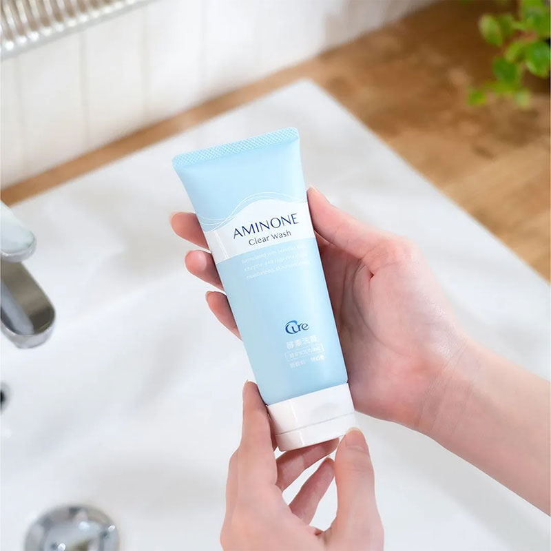 Sữa rửa mặt Cure Aminone Clear Wash 130g, dưỡng ẩm, sáng da thương hiệu 