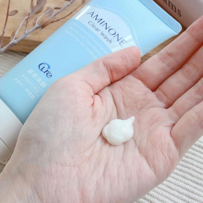 Sữa rửa mặt Cure Aminone Clear Wash 130g, dưỡng ẩm, sáng da thương hiệu 