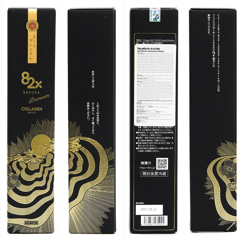 TPBVSK: Nước uống Collagen Nhật Bản 82X 120000 Sakura Premium 500g, giảm lão hóa, da sáng mịn, đàn hồi thương hiệu IBIGAWA