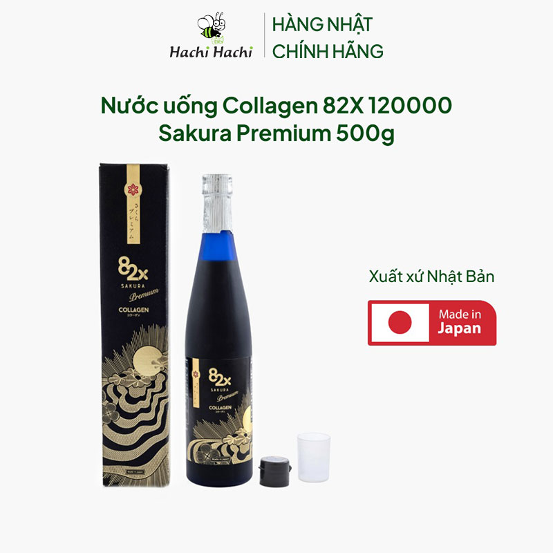 TPBVSK: Nước uống Collagen Nhật Bản 82X 120000 Sakura Premium 500g, giảm lão hóa, da sáng mịn, đàn hồi thương hiệu IBIGAWA