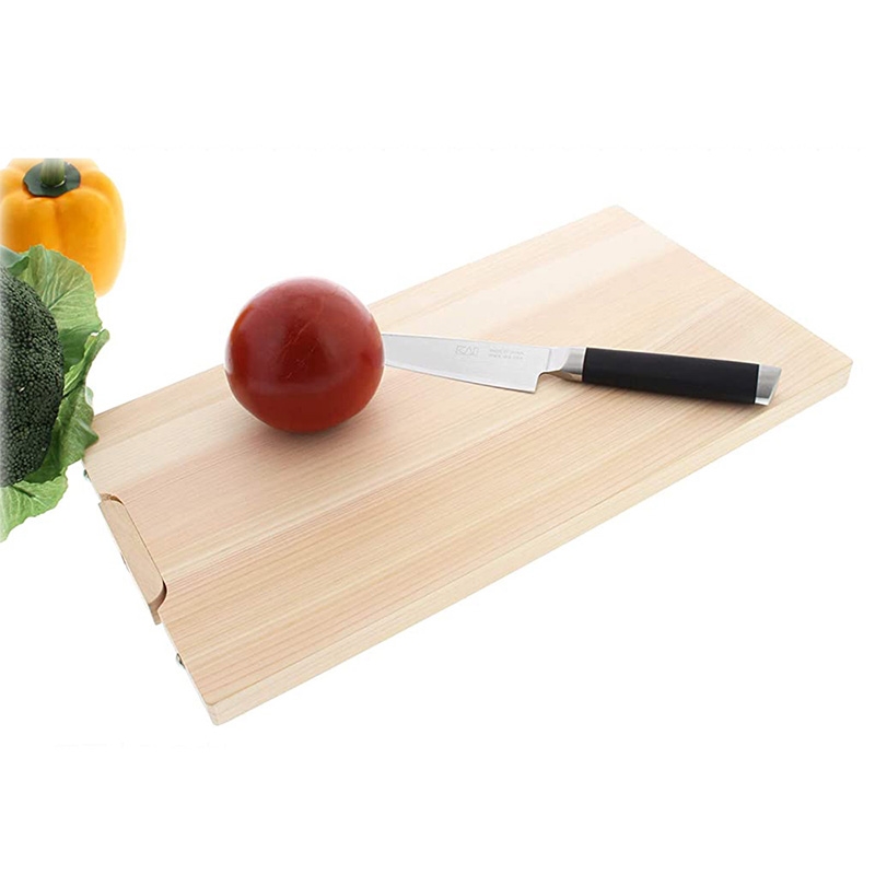 Thớt gỗ Hinoki Nhật Bản cao cấp 36x20cm (Có chân đặt đứng) thương hiệu 