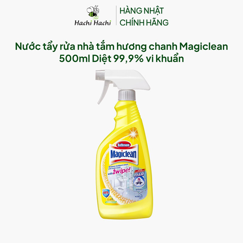 Nước tẩy rửa nhà tắm hương chanh Magiclean 500ml Diệt 99,9% vi khuẩn thương hiệu KAO
