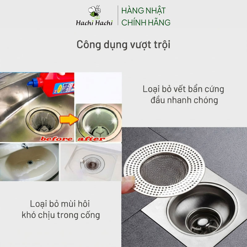 Gel thông tắc cống, thông đường ống Nhật Bản Lion Pix 800g, phân giải tóc, cặn bẩn, kháng khuẩn thương hiệu LION CHEMICAL